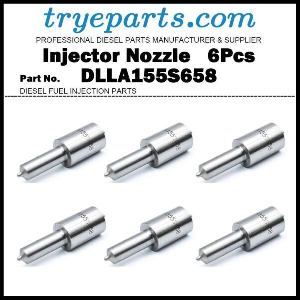 6x Diesel Fuel Injector Nozzle Tip DLLA155S658 0433271898 for AR74664 JOHN DEERE 4250 4550 4650