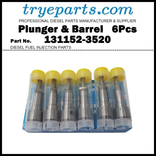 6Pcs Plunger and Barrel Assembly A162 131152-3520 1156310290 for ISUZU Forward FSS FTS 6BG1 6HE1