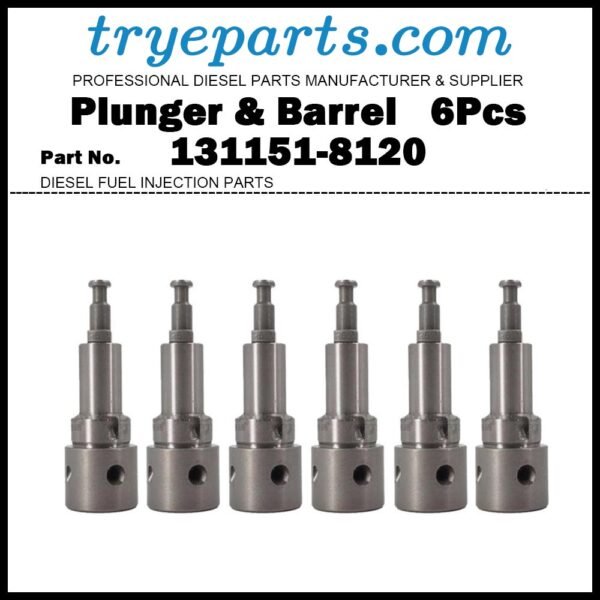 6Pcs Plunger A98 Plunger and Barrel Assembly A98 131151-8120 for Kubota B1-14 KND3200 / Mitsubishi 6D22