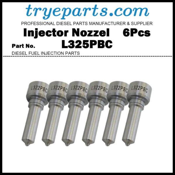 6Pcs Diesel Fuel Injector Nozzle Tips L322PBC for Renault Volvo Trucks FH12 FM12 12.8D D13C / BEBE4D23001 BEBE4D25001 BEBE4D25101 BEBE4K01001