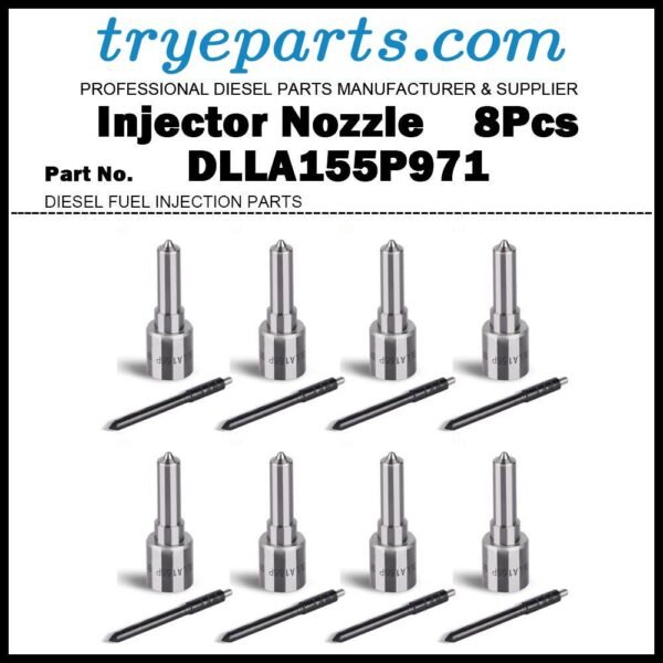 8Pcs Diesel Fuel Injector Nozzle Tip DLLA155P971 for Toyota Land Cruiser 1VD V8 4.5D 23670-51010