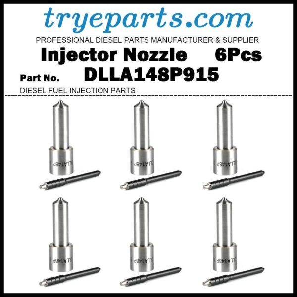 6Pcs Diesel Fuel Injector Nozzle Tip DLLA148P915 for KOMATSU SAA6D125E 095000-6070 6251-11-3100