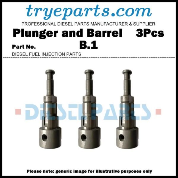 3Pcs Pump Element Plunger and Barrel Assembly B.1 B1 121550-51100 for Yanmar 2T75 3T75 3T84