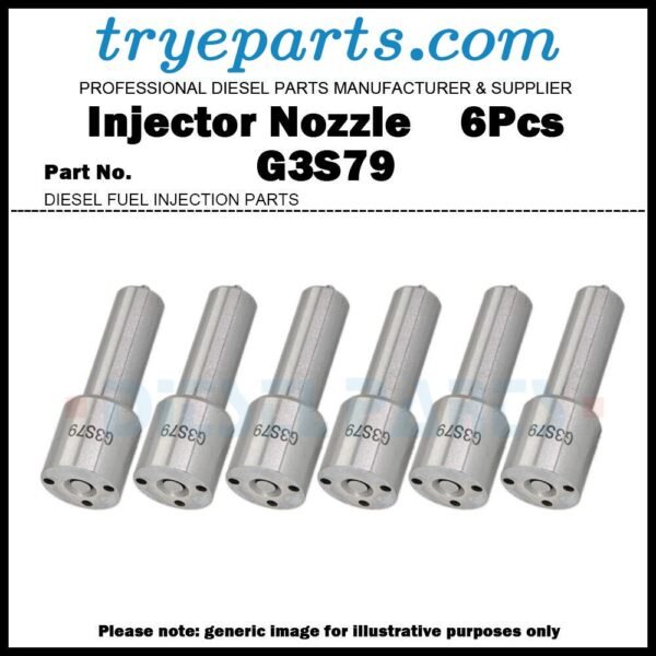 6Pcs Common Rail Diesel Fuel Injector Nozzle Tip G3S79 for Hino P11C 295050-1590 23670-E0590
