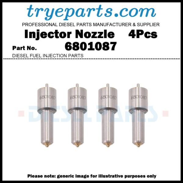 4x Diesel Fuel Injector Nozzle Tip 6801087 E8NN9E527BA for New Holland 6703505 E7NN9F593CA