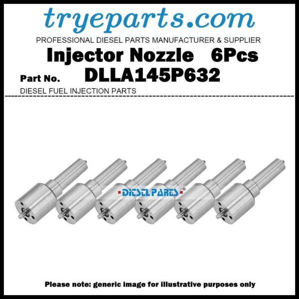 6Pcs Diesel Fuel Injector Nozzle Tip DLLA145P632 for LIEBHERR D924 D926 0432191591 9279609