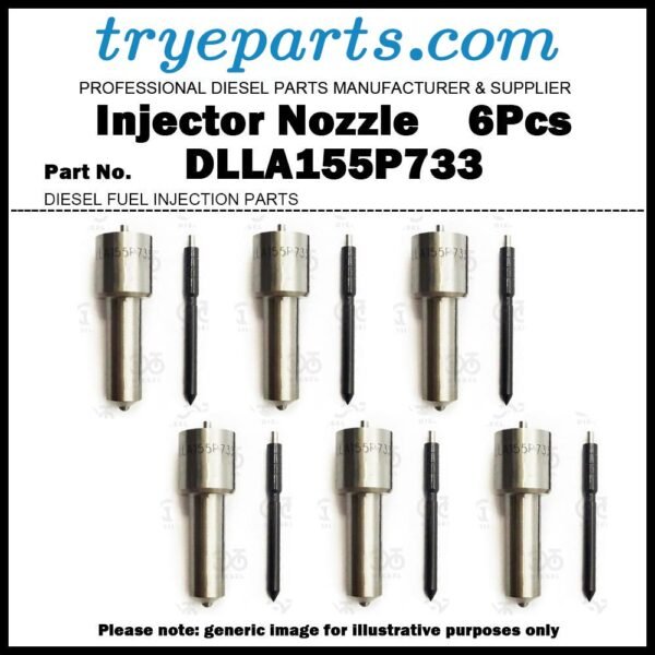 6Pcs Diesel Common Rail Fuel Injector Nozzle Tip DLLA155P733 for Hino 700 Profia 12.9D K13C 095000-0240 095000-0245 23910-1145 23910-1146