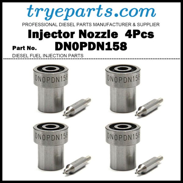 4Pcs Diesel Fuel Injector Nozzle Tips 105007-1580 DN0PDN158 119717-53010 for Yanmar 3TNV76 4TNE92 4D94E 4D94LE 4D98E 119717-53001 129931-53000