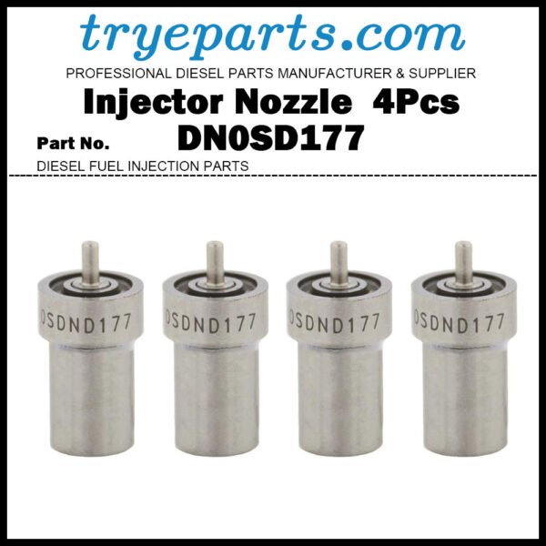 4Pcs Diesel Fuel Injector Nozzle Tips 105000-1770 DNOSD177 DN0SD177 for ISUZU Elf NPC NPR NPS 4FB1 4FD1 4FC1 4FCD1 / Komatsu 3D95S 4D95S / 105141-2060 8942200842 105141-2061 8942200843