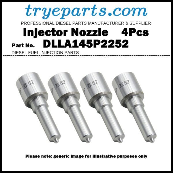 4Pcs Common Rail Fuel Injector Nozzle Tips DLLA145P2252 0433172252 for 2012-2013 Chevrolet Trailblazer 2.8 CDTi XLT28 / Injector 0445110424 0445110354 12650509 12625220 35062001F