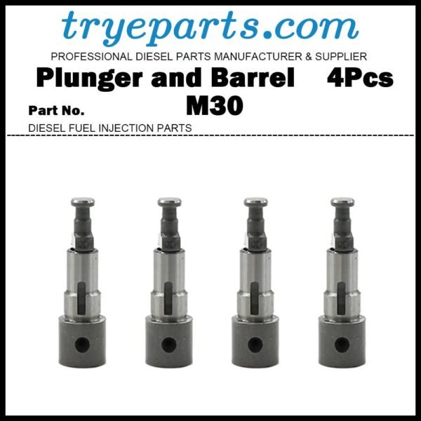 4Pcs Pump Element Plunger and Barrel Assembly M30 16030-51053 16030-51052 16030-51050 135176-2920 140161-0120 for Kubota D905 D1005 D1105 D1305 V1305 V1505