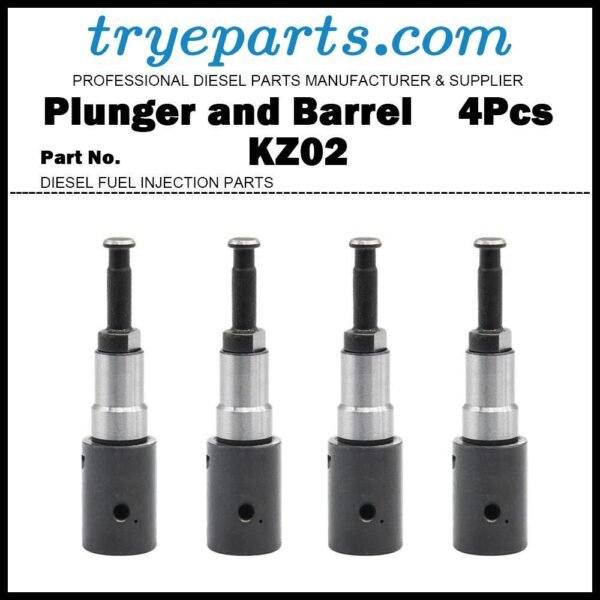 4Pcs Pump Element Plunger and Barrel KZ02 140171-0220 for Bobcat Kubota V3307 Diesel Fuel Engine Pump Parts