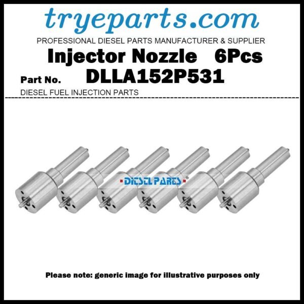 6Pcs Fuel Injector Nozzle Tips DLLA152P531 0433171394 for MAN F2000 D2876LF02