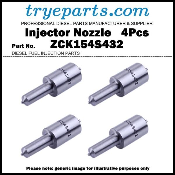 4Pcs Diesel Fuel Injector Nozzle Tips ZCK154S432 for Dongfeng Foton Yuejin Tractor