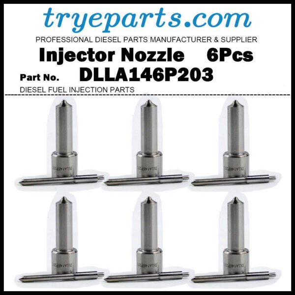 6Pcs Diesel Fuel Injector Nozzle Tip DLLA146P203 0433171169 51101020205 for MAN D2866 12.0D