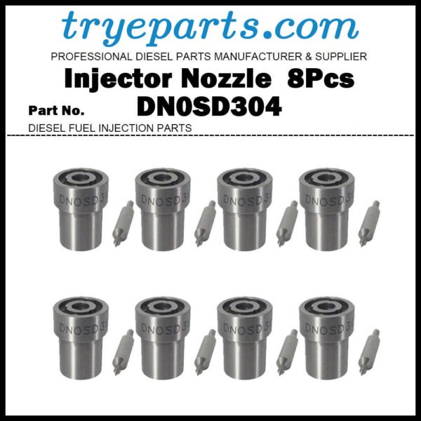 8Pcs Diesel Fuel Injector Nozzle Tip 0434250898 DN0SD304 For 1989-2001 GM Chevry 6.2 6.5TD