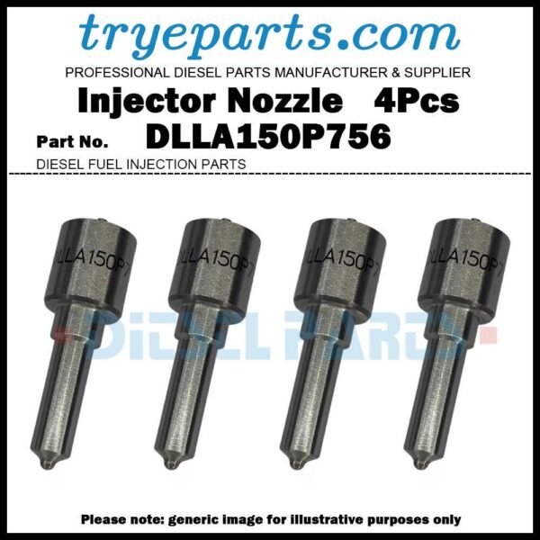 4Pcs Diesel Fuel Injector Nozzle Tip DLLA150P756 for Kubota V3300 1C050-53005 1C050-53004