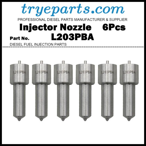 6Pcs Diesel Fuel Injector Nozzle Tips L203PBA DLL203PBA for HOWO WD615.50 / Steyr WD615.46 / KBEL132P110