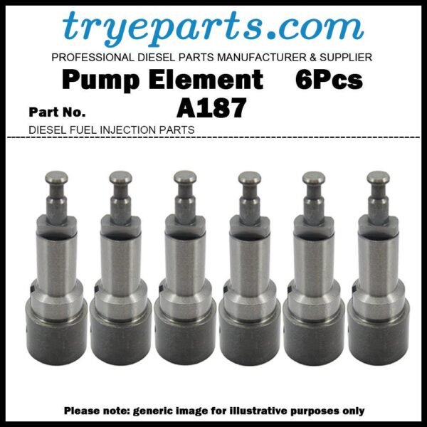 6Pcs Pump Element Plunger and Barrel Assy. A187 131153-1120 for ISUZU 6SA1 6SA1T Diesel Fuel Engine Pump Parts