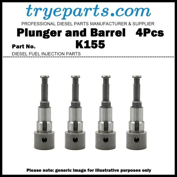 4Pcs Pump Element K155 Plunger and Barrel Assembly 140153-4320 1437151051 for Kubota
