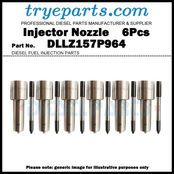 6Pcs Diesel Fuel Injector Injection Nozzle Tip DLLZ157P964 0433171638 for Mitsubishi Fuso Trucks Buses 6M60 6M70 6M70T 0445120006 ME355278