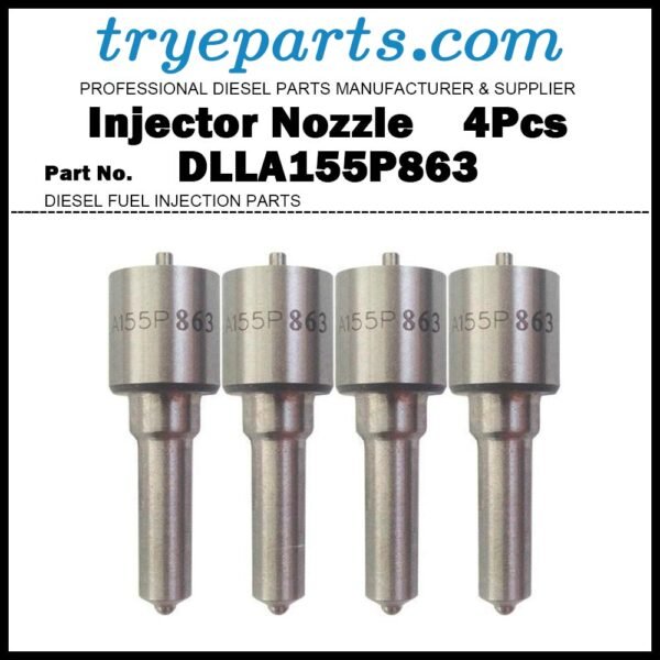 4x Diesel Fuel Injector Nozzle Tips 093400-8630 DLLA155P863 DLLA 155 P 863 for Toyota Hilux Hiace Land Cruiser 1KD-FTV 2KD-FTV / 095000-5920 095000-8290 095000-8220 23670-09330 23670-0L020 23670-09070 23670-0L050 23670-09070