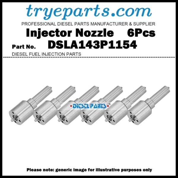 6x Diesel Fuel Injector Nozzle Tip DSLA143P1154 for Case MXM TM Series 0432193524 87802537R