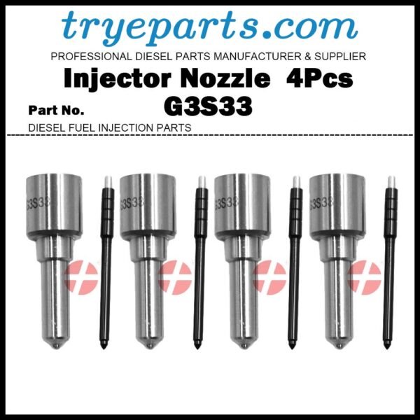 4x Diesel Fuel Injector Nozzle Tips G3S33 for Toyota Hilux Dyna Fortuner Hiace 2.5d 2KD-FTV / 295050-0540 23670-0L110 295050-0800 23670-30420 295050-0810 23670-09380