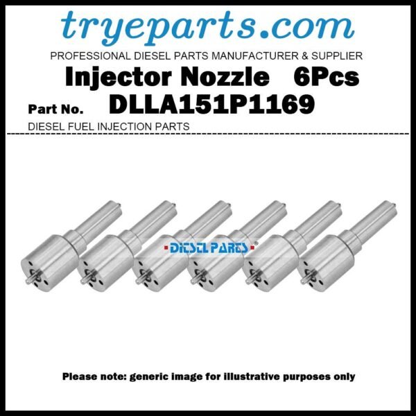6x Diesel Fuel Injector Nozzle Tips DLLA151P1169 02112837 0433171743 for VOLVO EC240B D6D Deutz BF4M2012 BF6M2012 / Injector 0432191313 0432191346