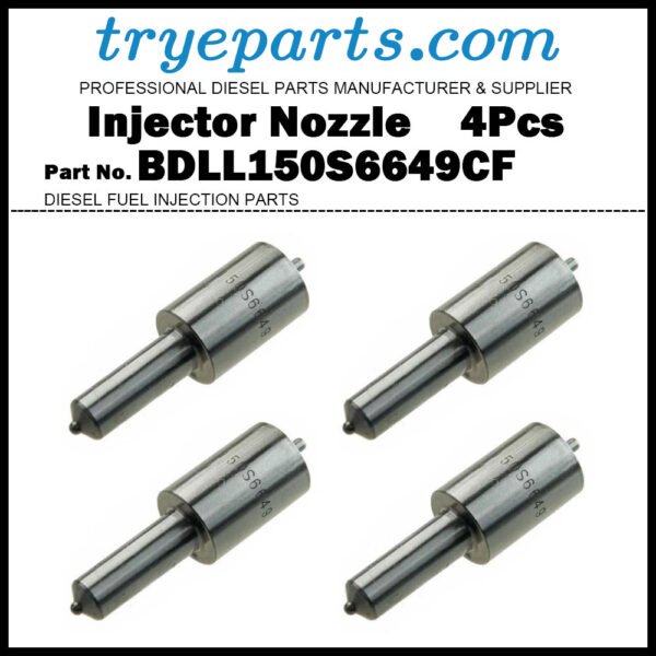 4Pcs Diesel Fuel Injector Nozzle Tips BDLL150S6649CF 5621696 1447235M1 2645L602 2645C610 for Perkins 4.236 4.248 6.354 / Massey Ferguson 187 206 240 307 330 430 CASE IH 585