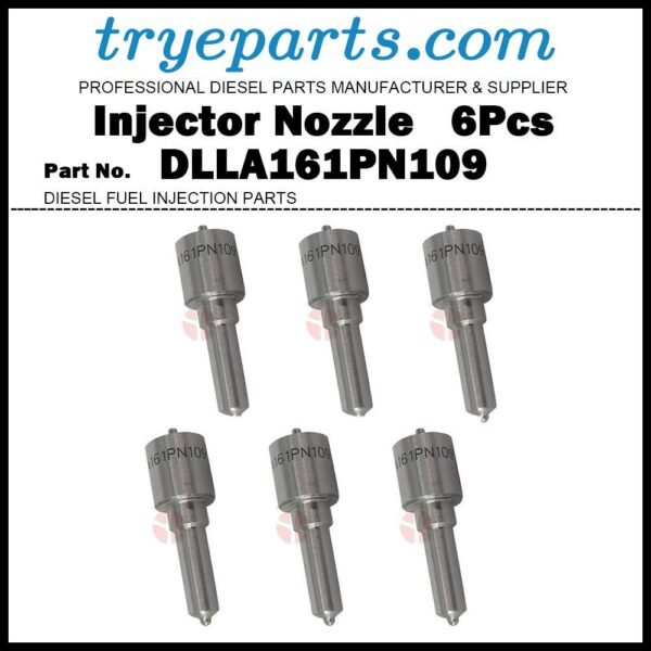 6Pcs Diesel Fuel Injector Nozzle Tips DLLA161PN109 105017-1090 NP-DLLA161PN109 for ISUZU F Series FSR FRR FTR FVR FVZ NRR 6HE1 6HH1