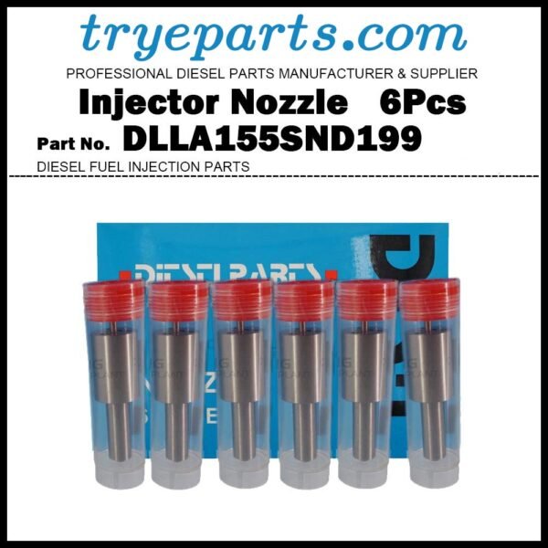 6Pcs Diesel Fuel Injector Nozzle 093400-1991 DLLA155SND199 23650-1451A NP-DLLA155SND199 for HINO 500 Series Ranger H06C H06D  H07C H07D