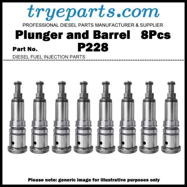 8Pcs Pump Element Plunger and Barrel Assembly P228 134152-4820 for Hino Profia 700 Series / Engine F17E