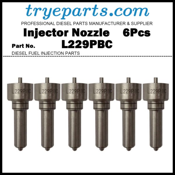 6Pcs Common Rail Fuel Injector Nozzle Tips L229PBC for Volvo FM9 FM12 FH12 EC360B EC460B D16C / Injector BEBE4C08001 3829087