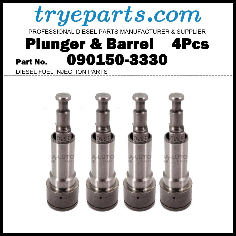 4Pcs Pump Element Plunger and Barrel Assembly 333-0 090150-3330 138101-2220 22105-58230 for Toyota Dyna Toyoace Coaster 3.4d 13B 13BT