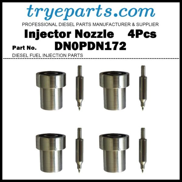 4Pcs Diesel Fuel Injector Nozzle Tips DN0PDN172 YM119620-53001 for Yanmar 3D68 3D72 3D74 Komatsu PC12R PC15R PC05-7 PC07-1 PC10-7