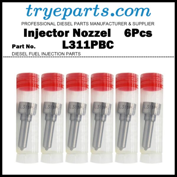 6x Fuel Injector Nozzle Tips L311PBC for Hyundai HD310 HD320 HD370 HD380 HD500 Universe Express D6CC 12.3d / Injector 33800-84820 BEBE4D19002