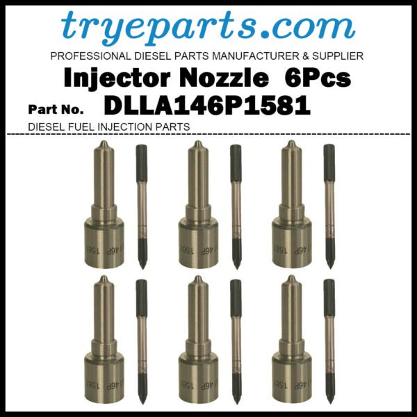 6x Diesel Fuel Injector Nozzle Tips DLLA146P1581 For Volvo 0445120067 VOE20798683 /EC140C EC160C EC170D EC180C EC200B EC210B EC210C EC220D