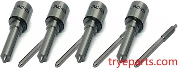 Engine Injector Nozzles L154PBA, 4Pcs/Lot, Black, High Speed Steel (HSS), Fits JCB 535, 444NA Engine, Automotive Fuel Injection Nozzles