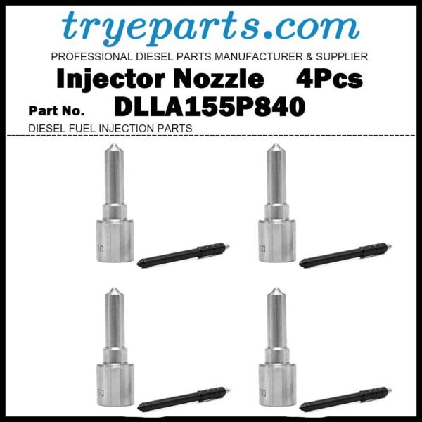 4Pcs Diesel Common Rail Fuel Injector Nozzle Tip DLLA155P840 for Toyota Dyna 200 Toyoace Coaster Hino 300 Dutro 4.0TD N04C-TY 23670-E0190 23670-78140 095000-6551 9709500-655