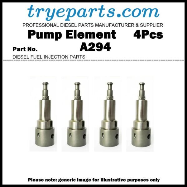 4Pcs Pump Element A294 Plunger and Barrel 131154-4320 for Hyundai County D4AF Diesel Fuel Engine Pump Parts