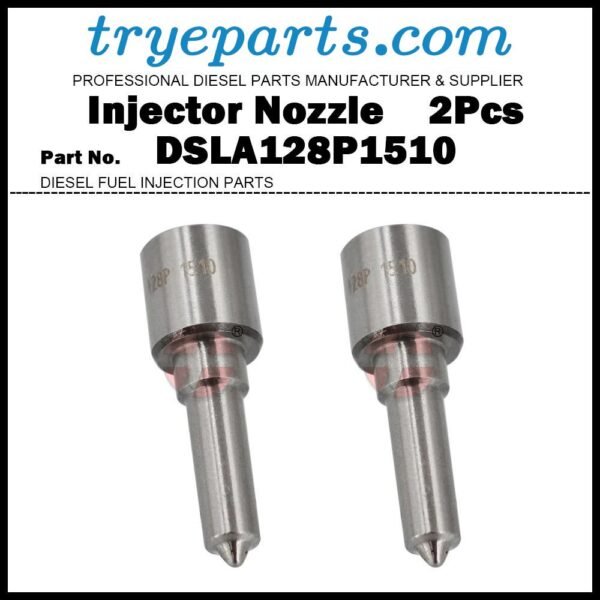 2Pcs Fuel Injector Nozzle Tips DSLA128P1510 0433175449 for Fuel Injector 0445120231 0445120059 6754-11-3011 / Cummins QSB 4.5L 5.9L 6.7L / Komatsu PC200-8 PC220-8 PC230