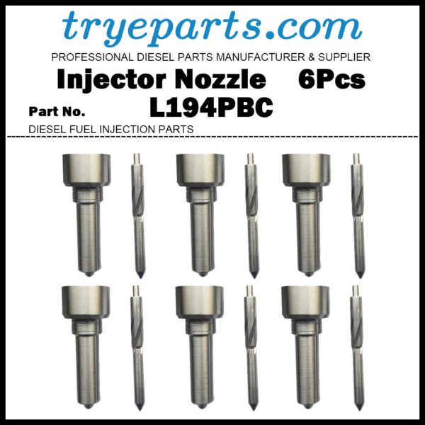 6x Common Rail  Fuel Injector Nozzle L194PBC for VOLVO FH12 12.8D D13A Engine / BEBE4D24003 BEBE4D24103 21371674 21340613 85003265