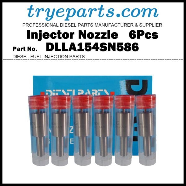 6Pcs Diesel Fuel Injector Nozzle Tips 105015-5860 DLLA154SN586 for ISUZU Elf N Series 4BD1T / Forward F Series 6BG1 6BD1T