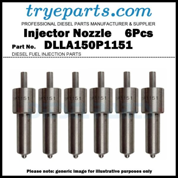 6PCS Diesel Fuel Injector Nozzle Tip DLLA150P1151 for Doosan SOLAR 300LC-V 300LL 65.10101-7088