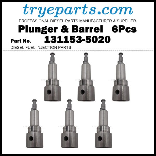6Pcs Plunger and Barrel Assembly A729 131153-5020 9443610371 for Hino 500 Ranger / Engine H07D