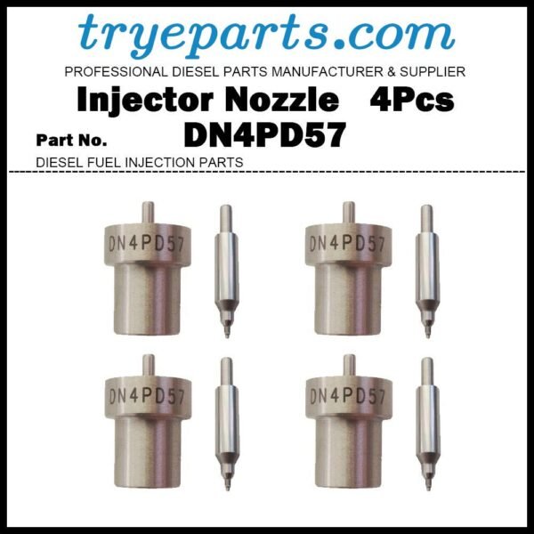 4Pcs Diesel Fuel Injector Nozzle Tips 105007-1260 093400-5571 DN4PD57 9432610425 for Toyota Dyna Hiace Hilux Toyoace Land Cruiser Prado / Engine 2L 3L 5L