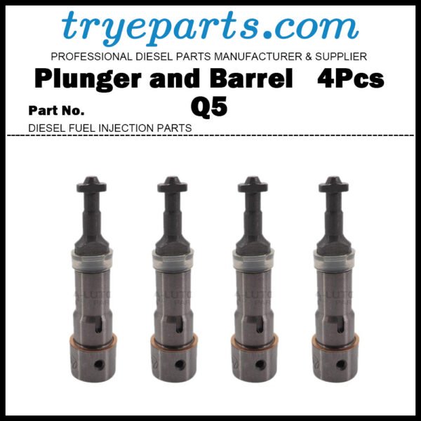 4Pcs Injection Pump Element Plunger and Barrel Assembly Q5 SAZ80Q for Foton Forland 1042/1043