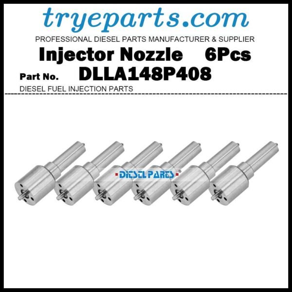 6x Diesel Fuel Injector Nozzle Tip DLLA148P408 for John Deere RE61593 8110T 8200 8400 8410T 9100