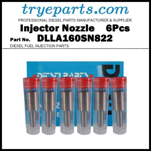 6Pcs Diesel Fuel Injector Nozzle Tips DLLA160SN822 105015-8220? for Mitsubishi Fuso Super Great 6D40 6D40T / ME120371 ME120606 ME120897
